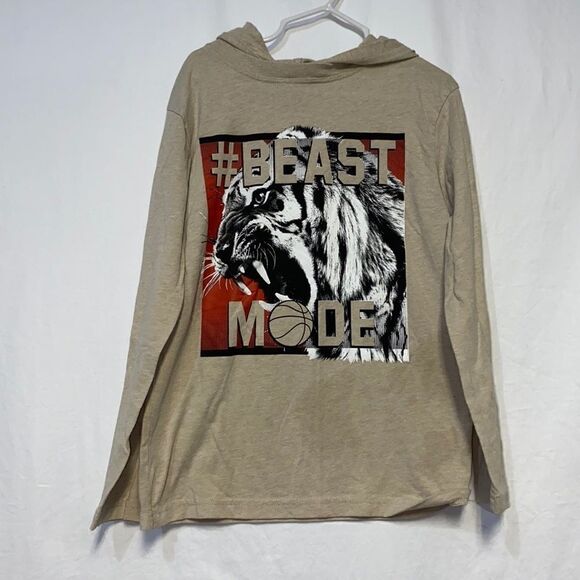 The children’s Place beast mode tiger long sleeve hooded T-shirt - Picture 1 of 2